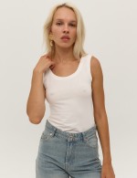 Біла майка 3997 фото 3