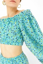 Блакитна блуза 3381 фото 3