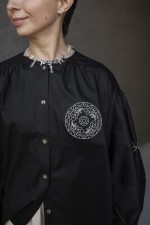 Чорна блуза з вишивкою 3821 фото 8