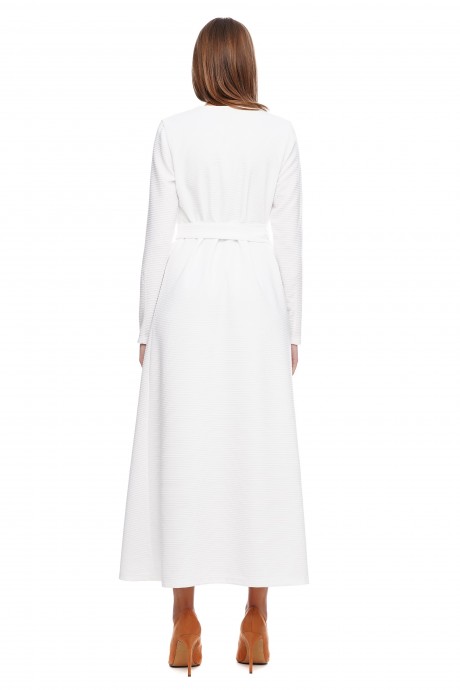 Длинное платье на запах молочного цвета2897 купить