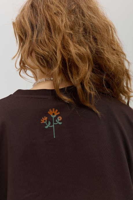 Коричневий лонгслів 40234023 купить