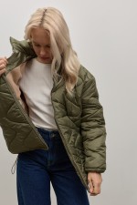 Зелена стьобана куртка 4075 фото 7