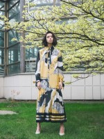 Платье-рубашка прямого силуэта с одним ярусом оборки фото 0