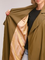 Плащ свободного силуэта на запах с поясом на резинке фото 6