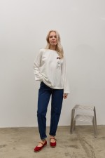 Білий лонгслів 4072 фото 1