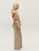 Бежевий жилет 3986 фото 4