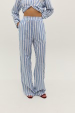 Штані у біло-блакитну смужку 3992 фото 4