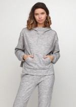 Серое худи с капюшоном фото 0