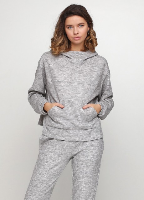 Серое худи с капюшоном2491 купить