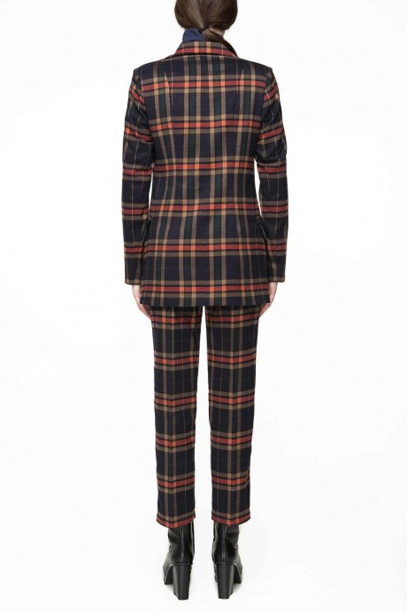 Двубортный жакет из костюмной принтованной ткани1816 купить