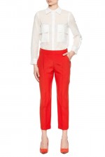 Красные классические брюки фото 1