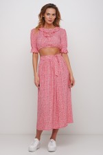 Юбка миди длины, с резинкой на поясе фото 0