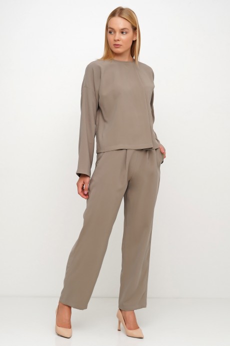 Оливкові штани на високій талії3024 купить