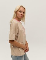 Бежева футболка 3996 фото 3