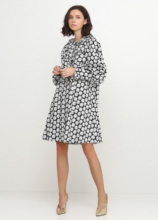 Платье в ромашку с рюшей2364 купить