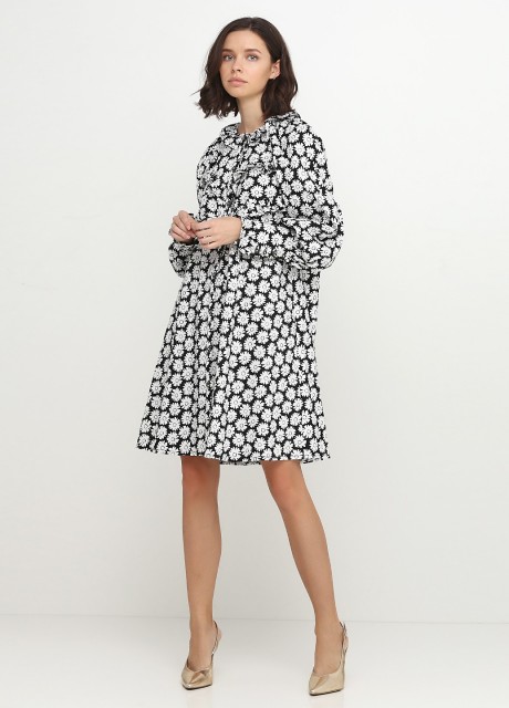 Платье в ромашку с рюшей2364 купить