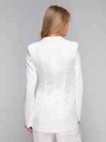 Белый двубортный жакет фото 1