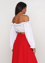 Короткая блуза под грудь фото 1