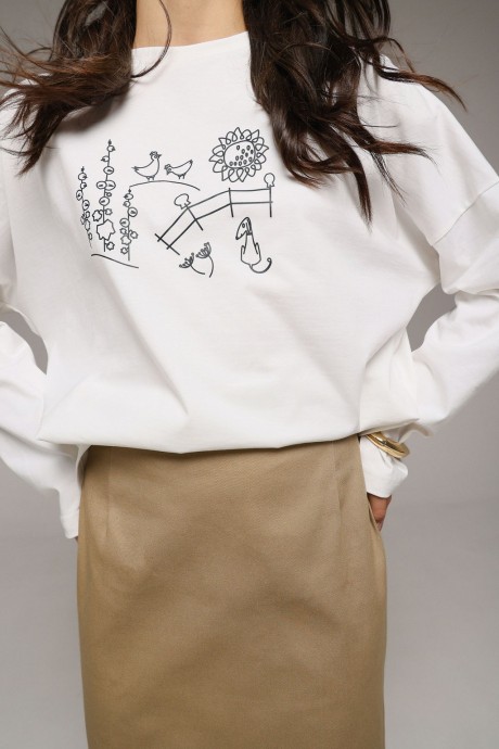 Білий лонгслів 38603860 купить