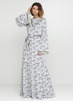 Довга сукня з блакитними гілочками фото 0