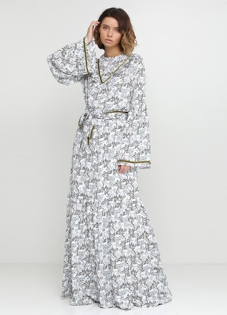 Довга сукня з блакитними гілочками2560 купить