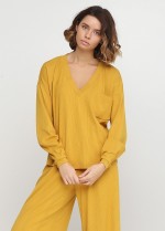 Трикотажный свитер с V-вырезом фото 0