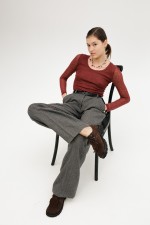 Сірі брюки максі 3929 фото 6