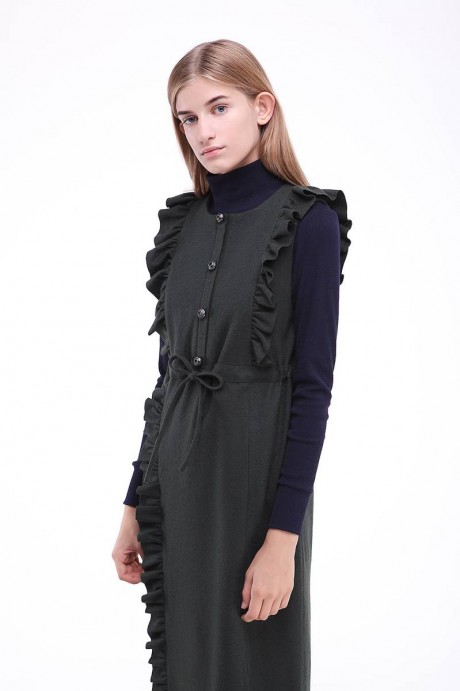 Платье без рукава из шерсти1729 купить