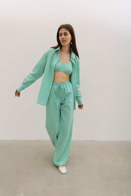 Штані у зелену смужку 38113811 купить