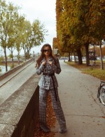 Макси брюки в клетку фото 0