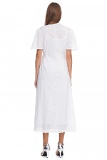 Легка біла сукня міді 2941 фото 3