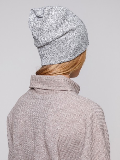 Шапка меланж серая2860 купить