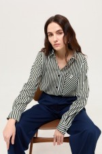 Зелена сорочка у смужку 3954 фото 6