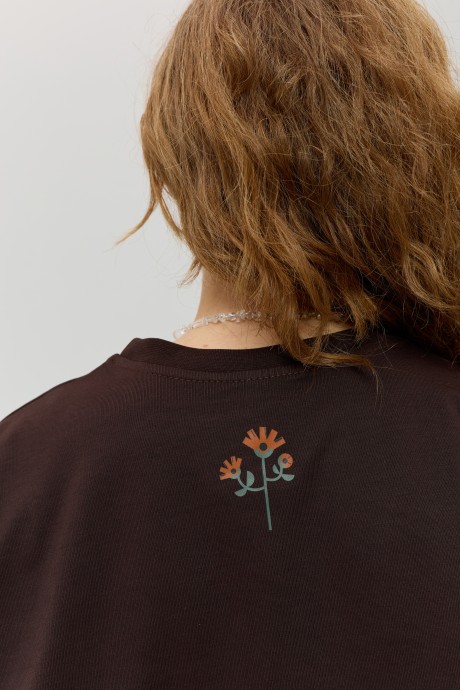 Коричнева футболка 40114011 купить