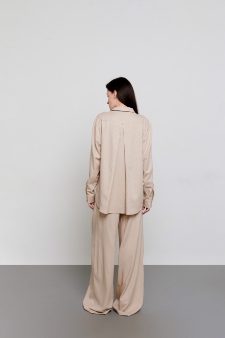 Бежева лляна сорочка 35973597 купить