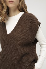 Коричневий жилет 3882 фото 3