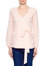 Розовая блуза на запахе фото 0