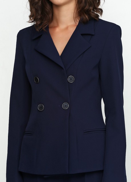 Двубортный жакет с английским воротником2430 купить