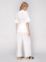 Білі бавовняні штани фото 1