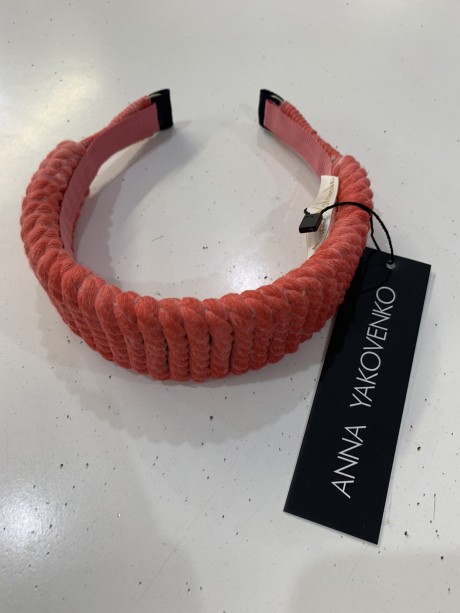 Обідок із пластику, обтягнутий рожевим, бавовняним джгутом2953 купить