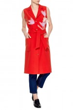 Красное платье-жилет фото 2