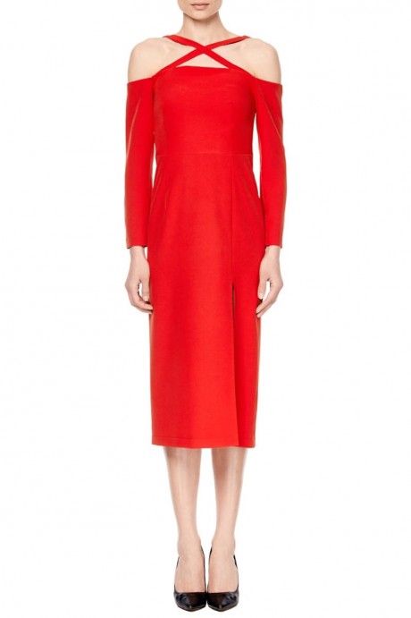 Красное платье с разрезом1989 купить