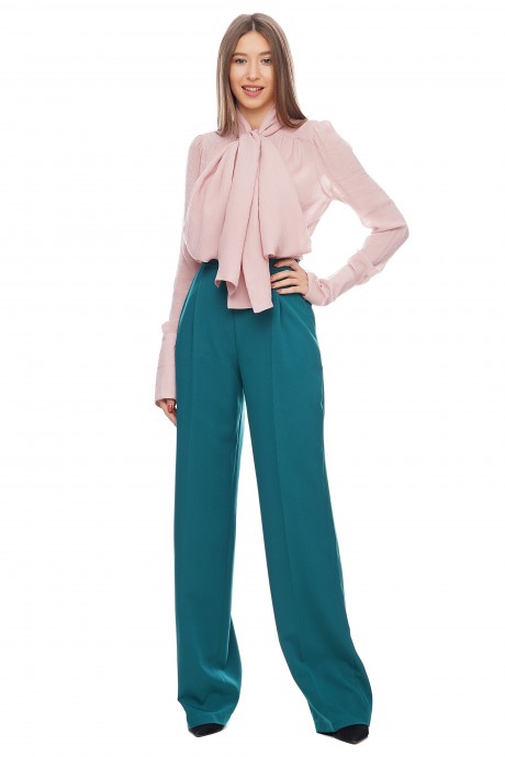 Розовая блуза с шарфом2912 купить