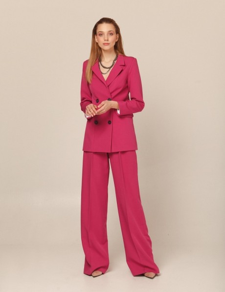 Макси брюки цвета фукси2945 купить