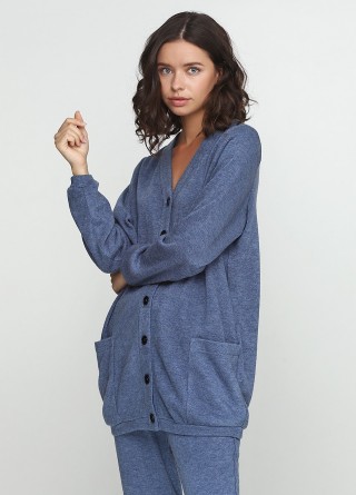 Серый кардиган на пуговицах2405 купить