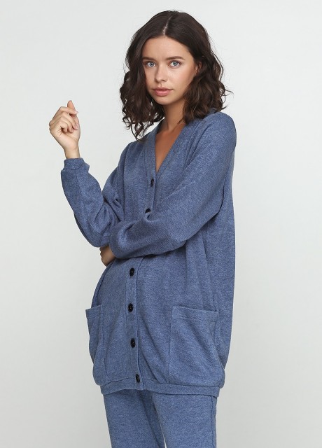 Серый кардиган на пуговицах2405 купить