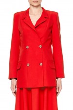 Красный двубортный жакет фото 0