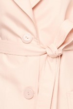 Розовый плащ с английским воротником фото 3