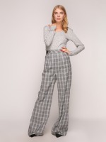 Макси брюки в клетку фото 2