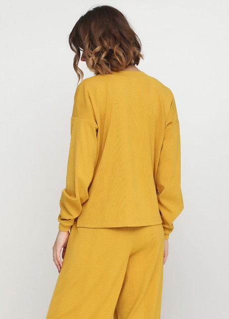 Трикотажный свитер с V-вырезом2555 купить